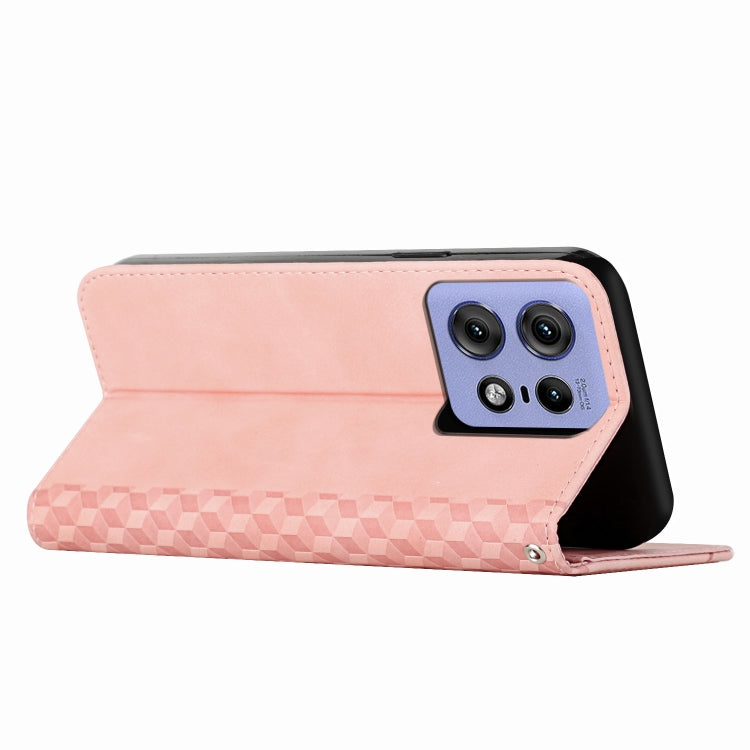 For Motorola Edge 50 Pro Diamond Splicing Skin Feel Magnetic Leather Phone Case