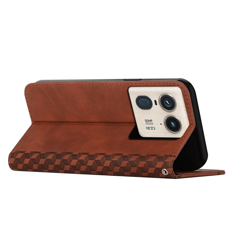 For Motorola Edge 50 Ultra Diamond Splicing Skin Feel Magnetic Leather Phone Case