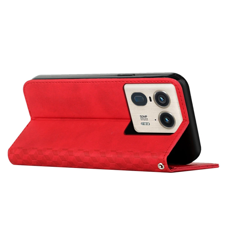 For Motorola Edge 50 Ultra Diamond Splicing Skin Feel Magnetic Leather Phone Case