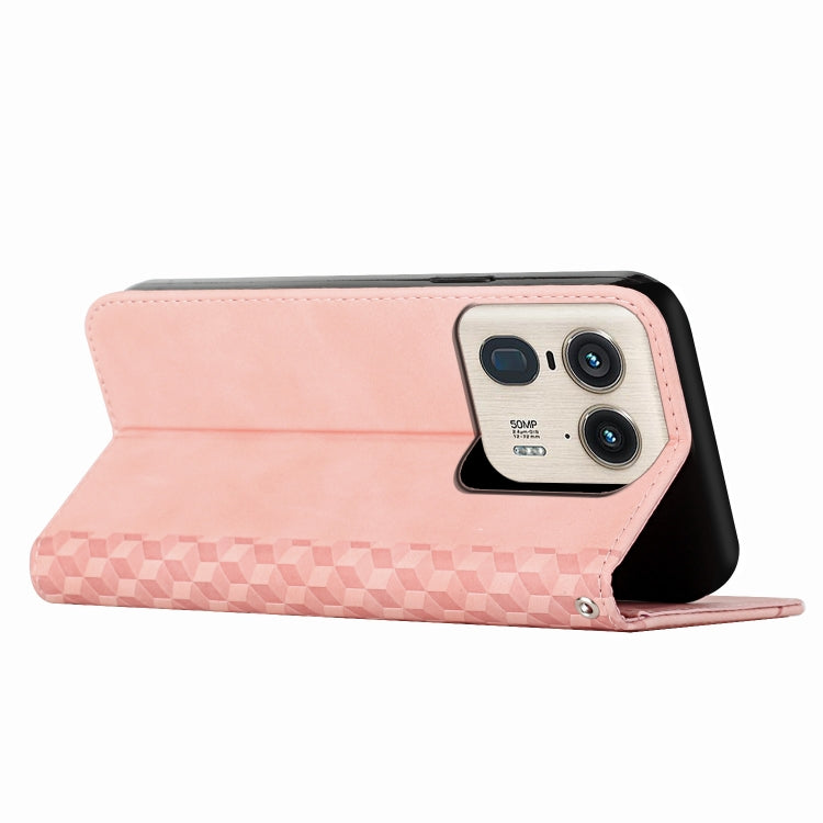 For Motorola Moto X50 Ultra Diamond Splicing Skin Feel Magnetic Leather Phone Case