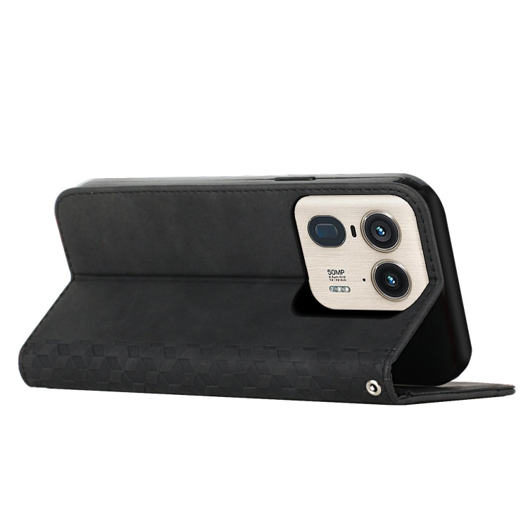For Motorola Moto X50 Ultra Diamond Splicing Skin Feel Magnetic Leather Phone Case