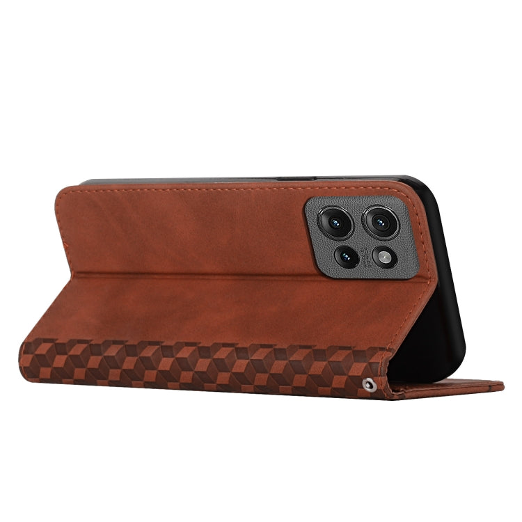 For Motorola Edge 50 Diamond Splicing Skin Feel Magnetic Leather Phone Case