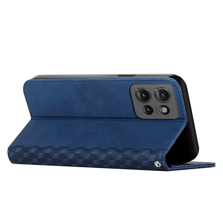 For Motorola Edge 50 Diamond Splicing Skin Feel Magnetic Leather Phone Case