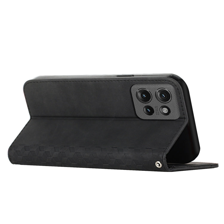 For Motorola Edge 50 Diamond Splicing Skin Feel Magnetic Leather Phone Case