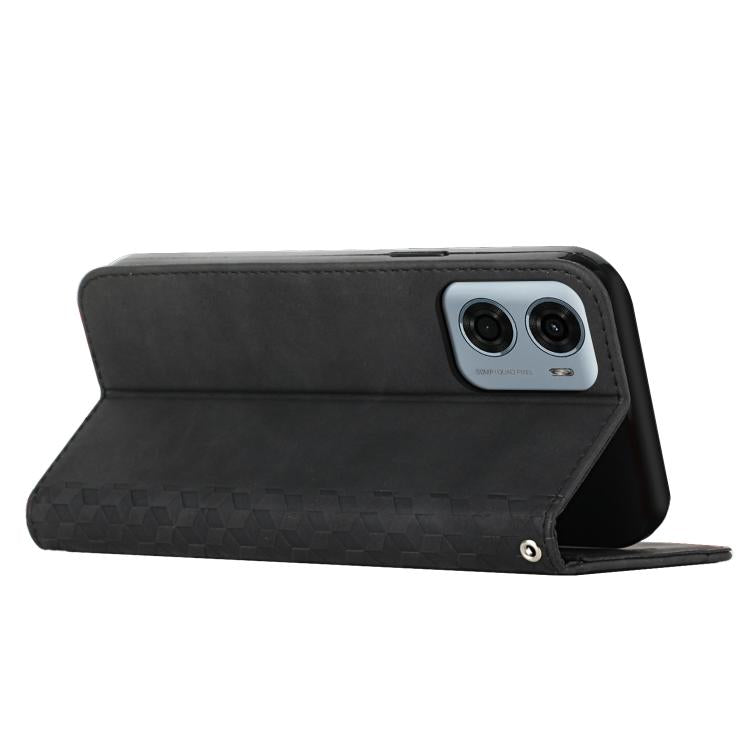 For Motorola Moto G05 Diamond Splicing Skin Feel Magnetic Leather Phone Case