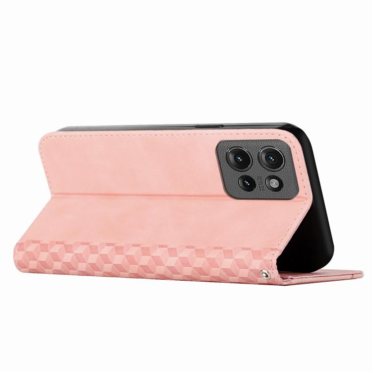 For Motorola Moto G 5G 2025 Diamond Splicing Skin Feel Magnetic Leather Phone Case