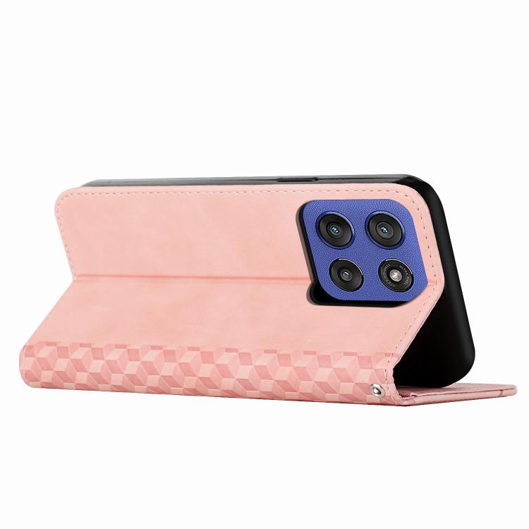 For Motorola Edge 60 Fusion Diamond Splicing Skin Feel Magnetic Leather Phone Case