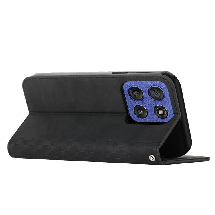For Motorola Edge 60 Fusion Diamond Splicing Skin Feel Magnetic Leather Phone Case