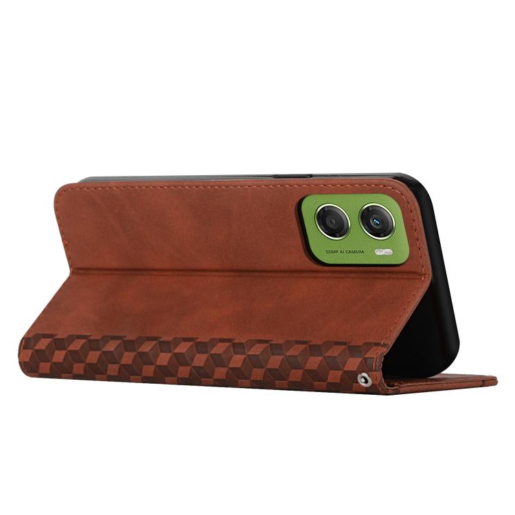 For Motorola Moto G06 4G Diamond Splicing Skin Feel Magnetic Leather Phone Case
