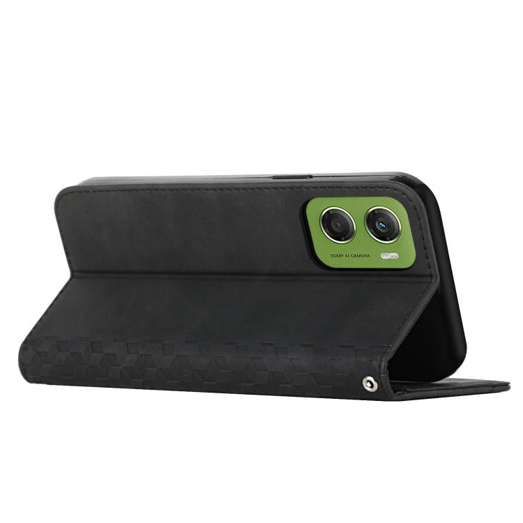 For Motorola Moto G06 4G Diamond Splicing Skin Feel Magnetic Leather Phone Case