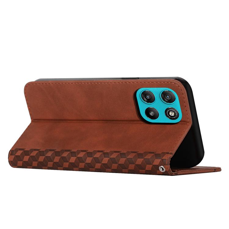For Motorola Moto G67 Power / G57 Power Diamond Splicing Skin Feel Magnetic Leather Phone Case