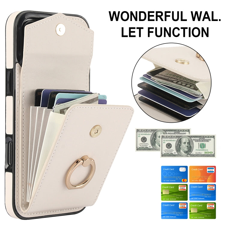 For iPhone 16 Pro Max Ring Holder RFID Card Slot Phone Case