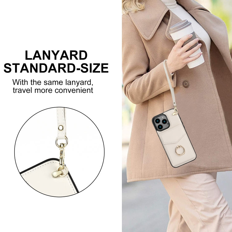 For iPhone 16 Pro Max Ring Holder RFID Card Slot Phone Case