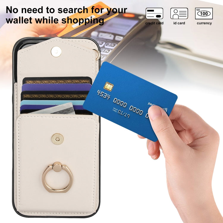 For iPhone 16 Pro Max Ring Holder RFID Card Slot Phone Case