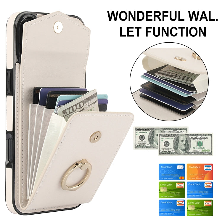 For iPhone 16 Ring Holder RFID Card Slot Phone Case