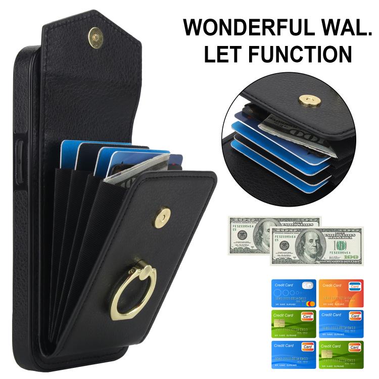 For iPhone 17e / 16e Ring Holder RFID Card Slot Phone Case