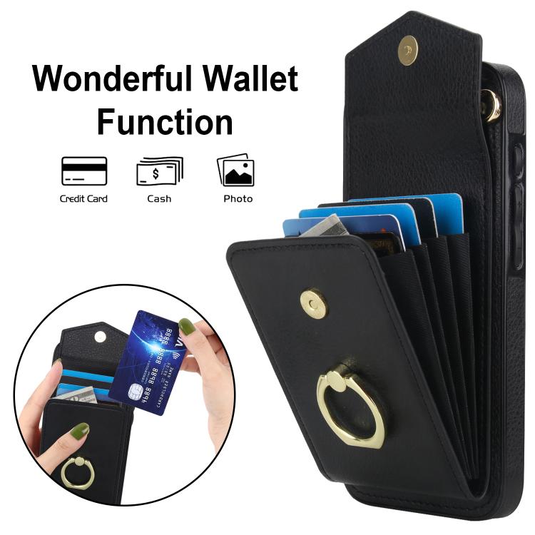 For iPhone 17e / 16e Ring Holder RFID Card Slot Phone Case