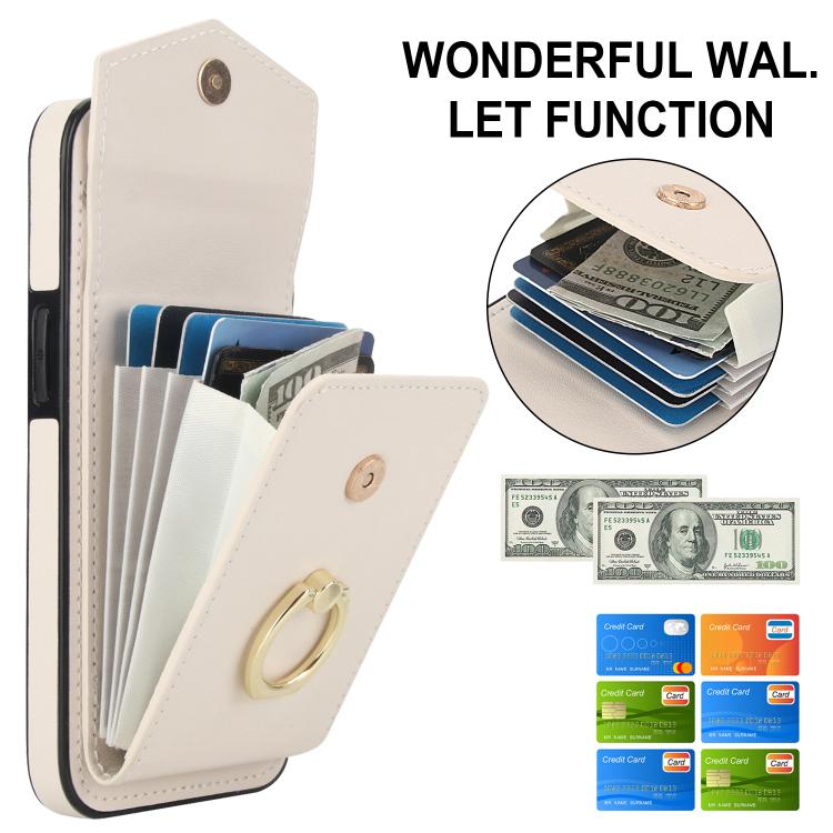 For iPhone 17e / 16e Ring Holder RFID Card Slot Phone Case