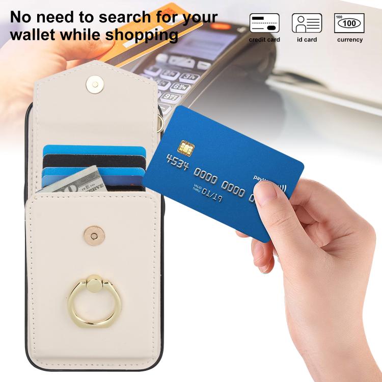 For iPhone 17e / 16e Ring Holder RFID Card Slot Phone Case