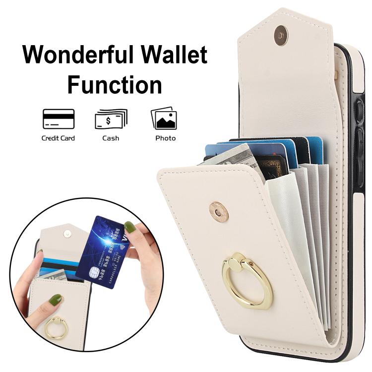 For iPhone 17e / 16e Ring Holder RFID Card Slot Phone Case