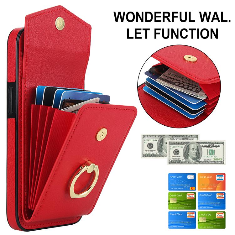 For iPhone 17e / 16e Ring Holder RFID Card Slot Phone Case