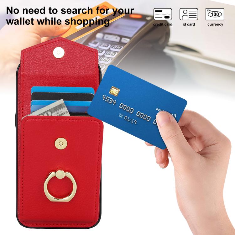For iPhone 17e / 16e Ring Holder RFID Card Slot Phone Case