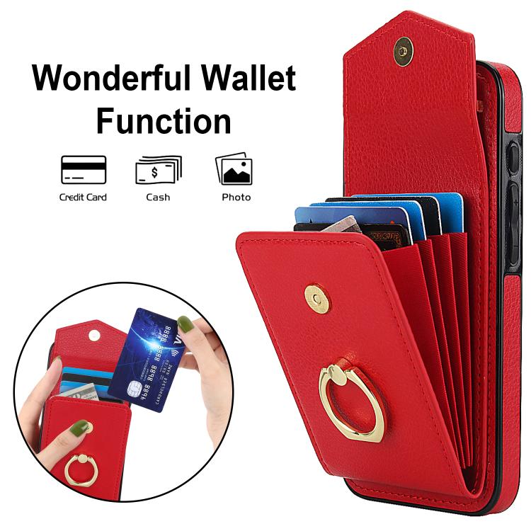 For iPhone 17e / 16e Ring Holder RFID Card Slot Phone Case
