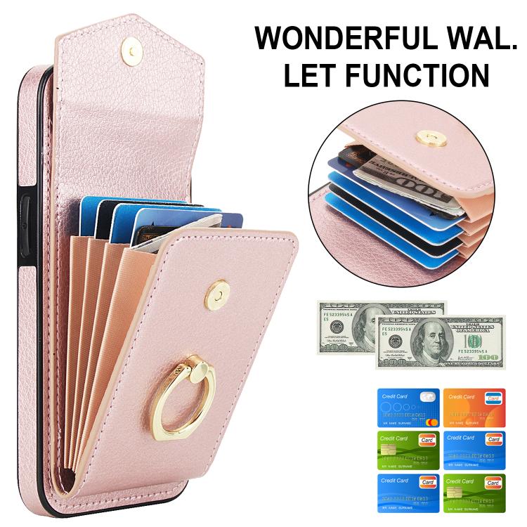 For iPhone 17e / 16e Ring Holder RFID Card Slot Phone Case