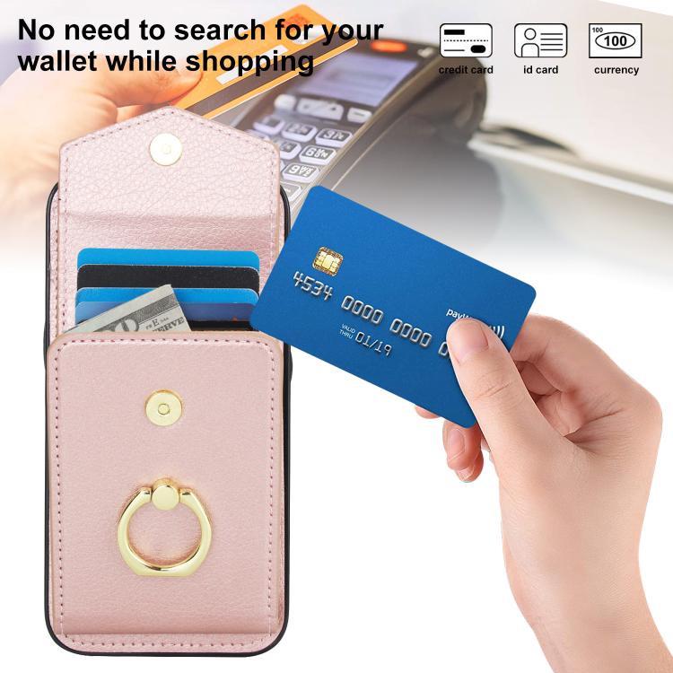 For iPhone 17e / 16e Ring Holder RFID Card Slot Phone Case