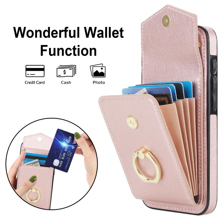 For iPhone 17e / 16e Ring Holder RFID Card Slot Phone Case