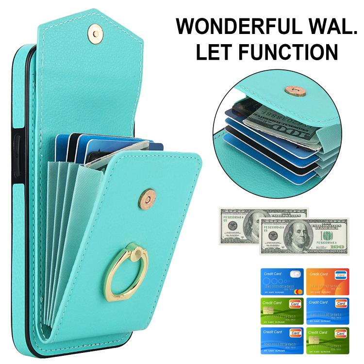 For iPhone 17e / 16e Ring Holder RFID Card Slot Phone Case