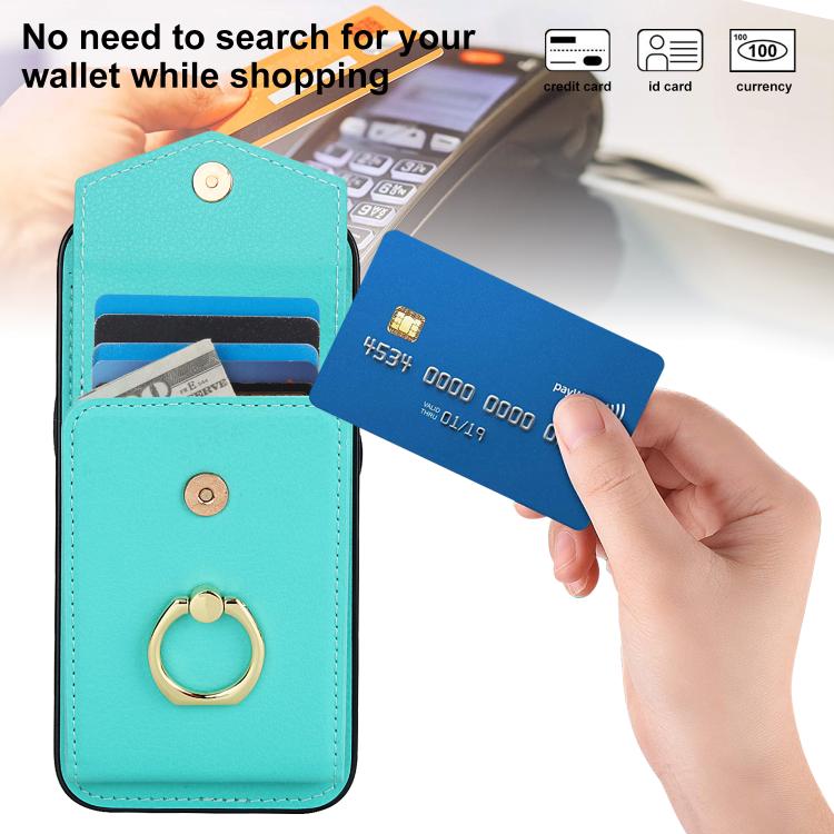 For iPhone 17e / 16e Ring Holder RFID Card Slot Phone Case
