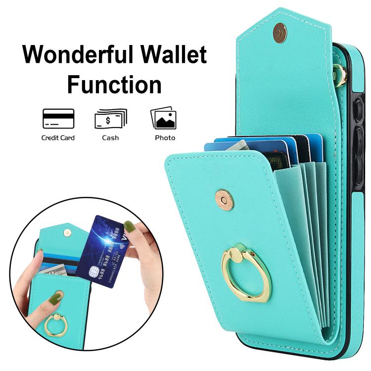 For iPhone 17e / 16e Ring Holder RFID Card Slot Phone Case
