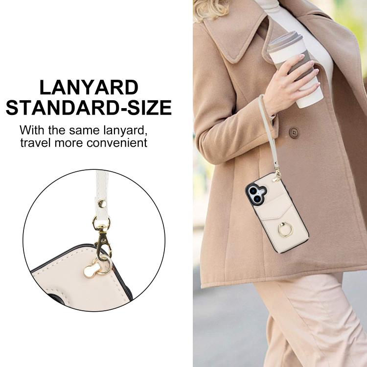 For iPhone 17 Ring Holder RFID Card Slot Phone Case