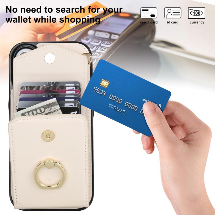 For iPhone 17 Ring Holder RFID Card Slot Phone Case