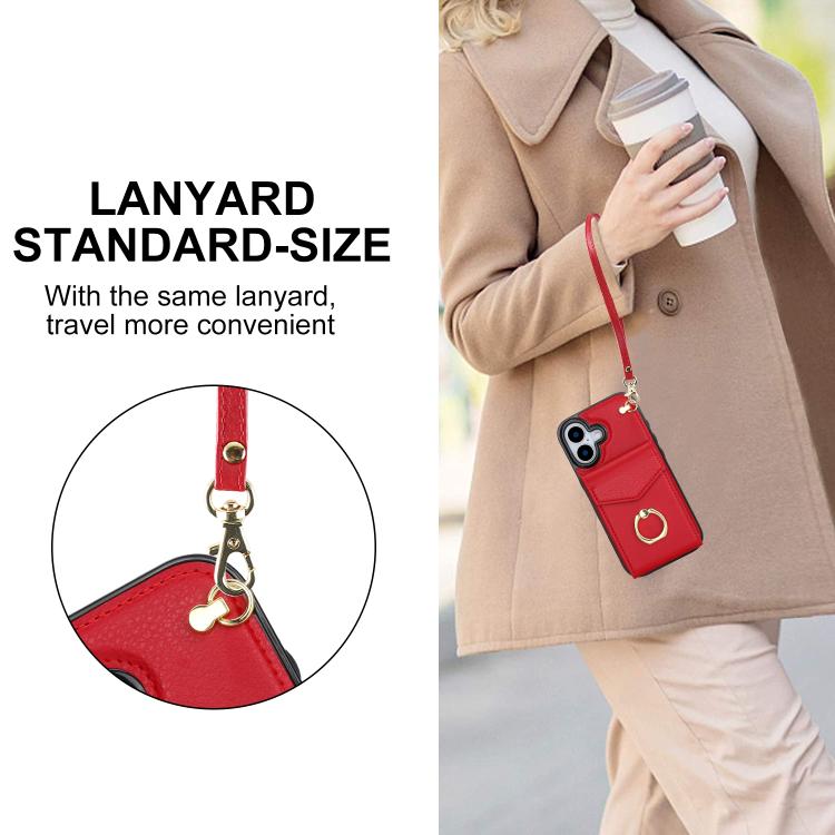 For iPhone 17 Ring Holder RFID Card Slot Phone Case