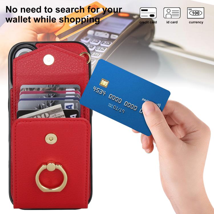 For iPhone 17 Ring Holder RFID Card Slot Phone Case