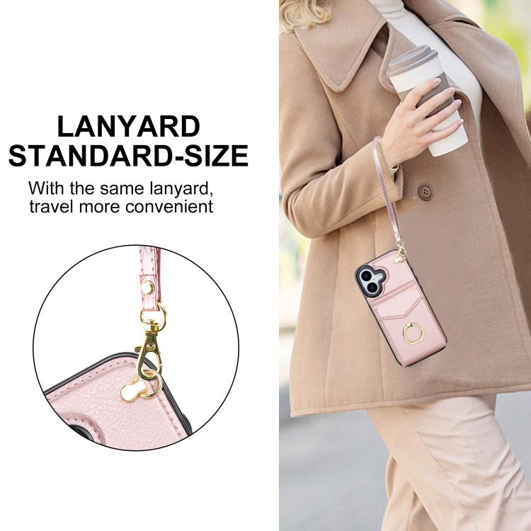 For iPhone 17 Ring Holder RFID Card Slot Phone Case