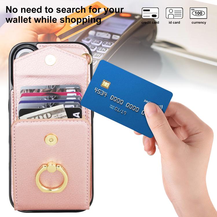 For iPhone 17 Ring Holder RFID Card Slot Phone Case