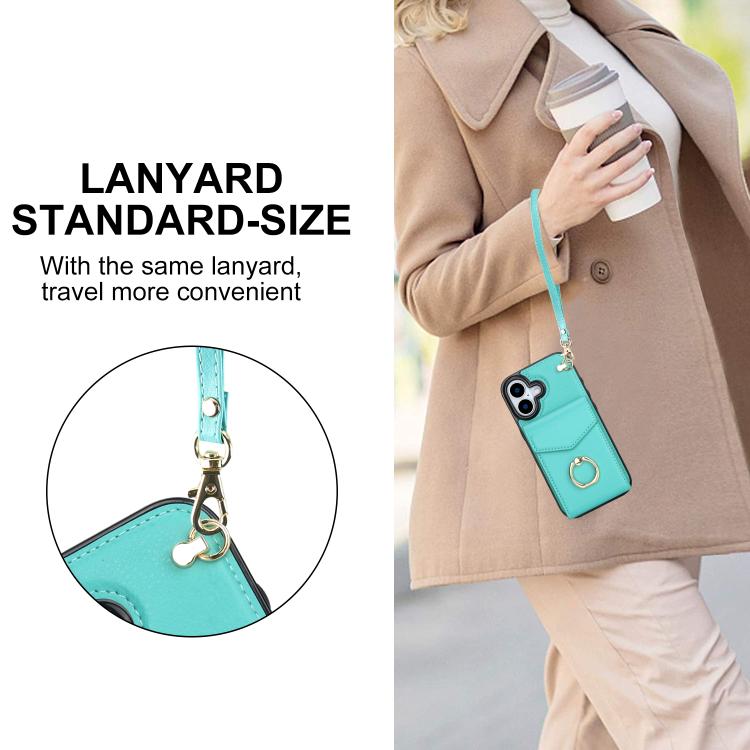 For iPhone 17 Ring Holder RFID Card Slot Phone Case