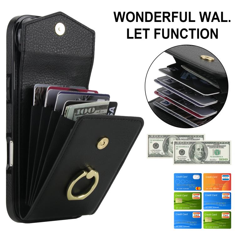 For iPhone Air Ring Holder RFID Card Slot Phone Case