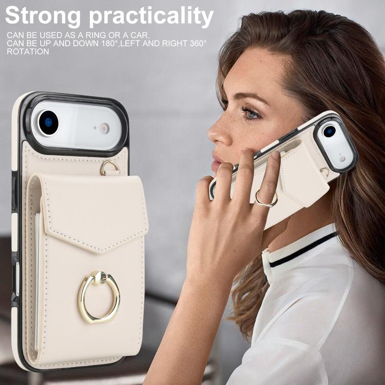For iPhone Air Ring Holder RFID Card Slot Phone Case