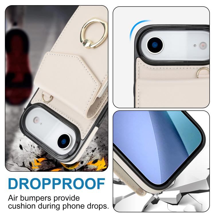 For iPhone Air Ring Holder RFID Card Slot Phone Case