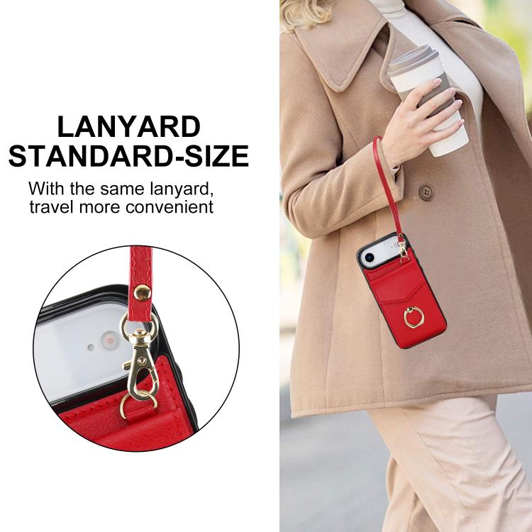 For iPhone Air Ring Holder RFID Card Slot Phone Case