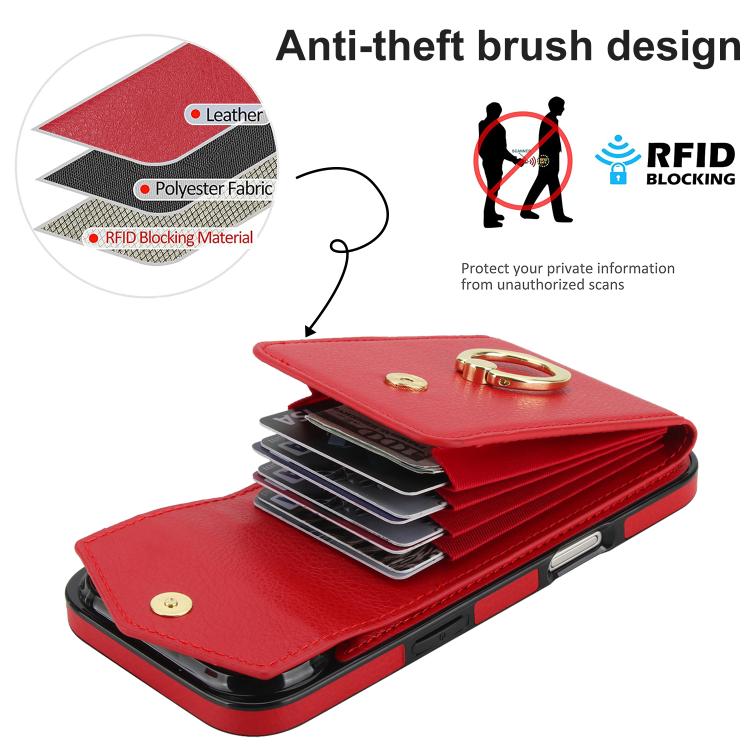 For iPhone Air Ring Holder RFID Card Slot Phone Case