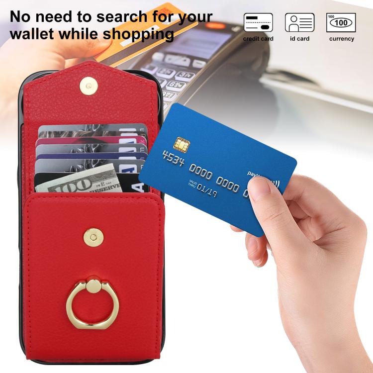For iPhone Air Ring Holder RFID Card Slot Phone Case