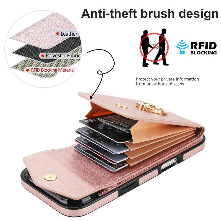 For iPhone Air Ring Holder RFID Card Slot Phone Case