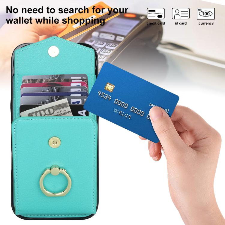 For iPhone Air Ring Holder RFID Card Slot Phone Case