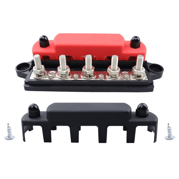 CP-4132 RV / Yacht M6 5-stud Double Row Busbar(Red Black)