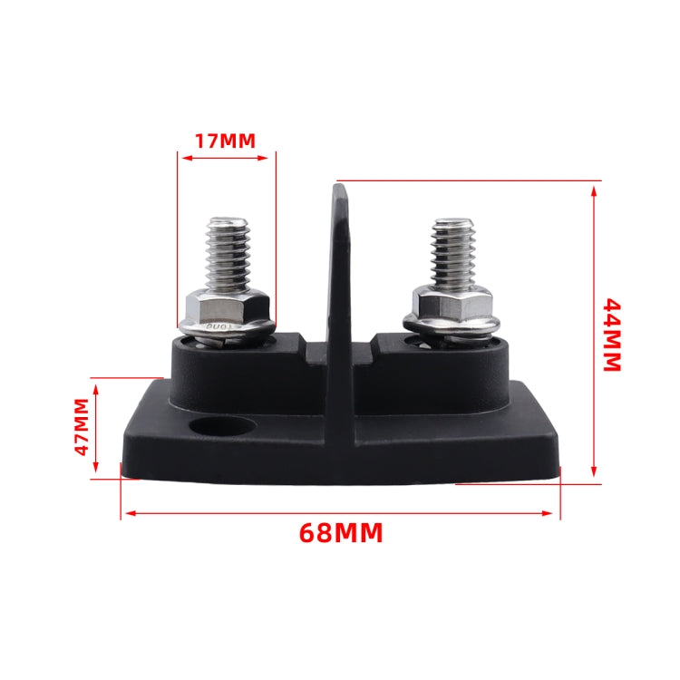 CP-4295 Dual Power M8 Binding Post Cable Connector(Black Red)